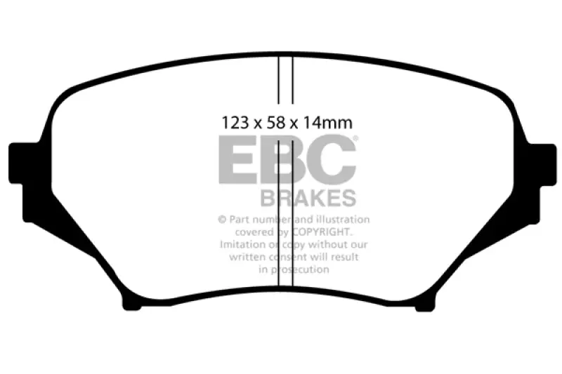 EBC Yellowstuff Front Brake Pads 06-15 Mazda Miata MX5 2.0L Roadster Sport