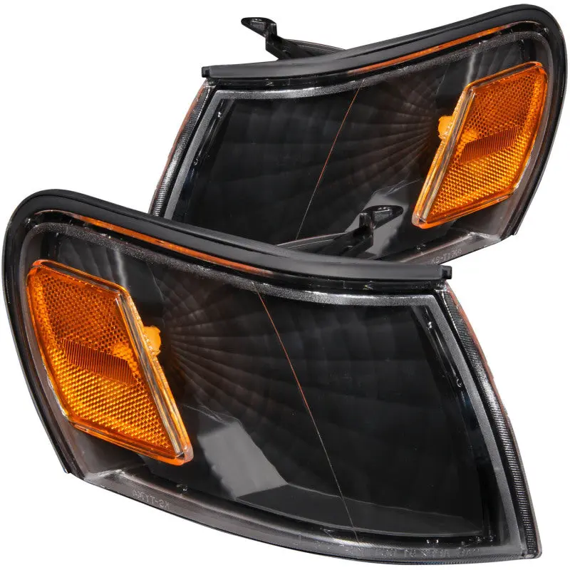 ANZO Black w Amber Reflector Corner Lights 1993-1997 Toyota Corolla Euro