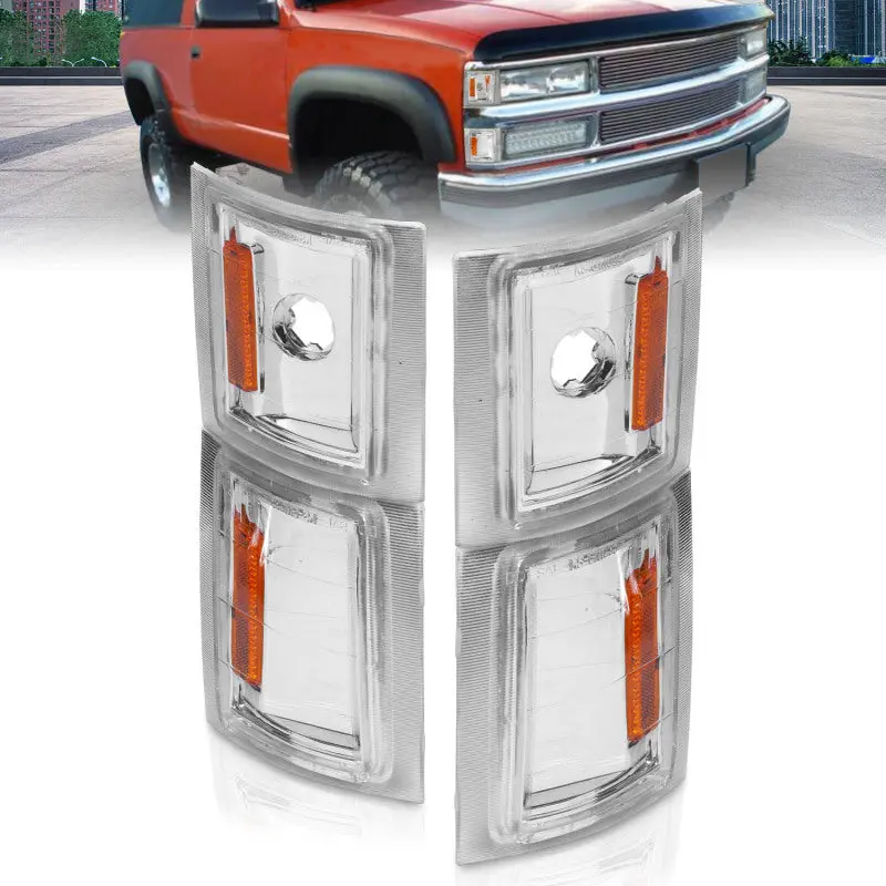 ANZO Clear Lens w Amber Reflector Corner Lights 1994-1998 Chevrolet Blazer