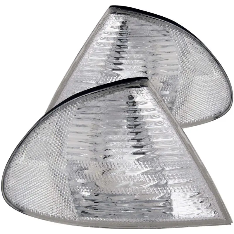 Anzo Euro Style Chrome Corner Lights 1999-2001 BMW 3 Series E46 Amber Reflector