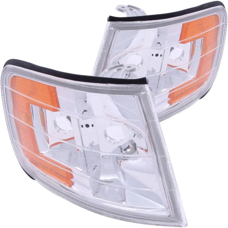 Anzo Euro Style Chrome Corner Lights 1994-1997 Honda Accord Amber Reflector