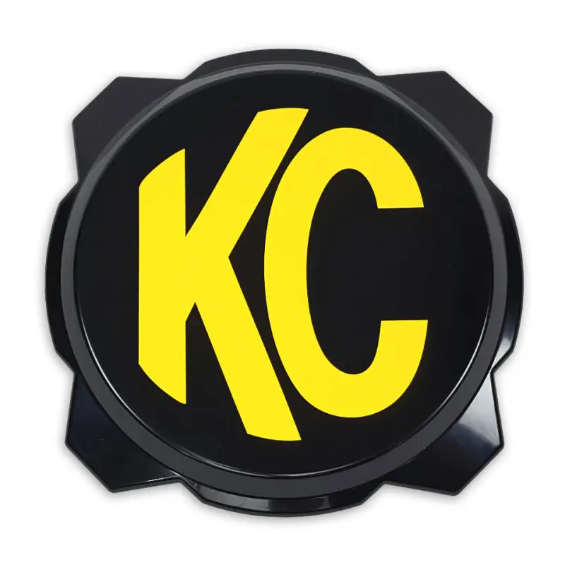 KC HiLiTES 6in Hard Cover Gravity Pro6 LED Lights Single Black Yellow KC Logo