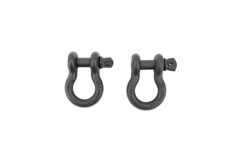 Fishbone Offroad D Ring 3/4In Gloss Black 2 Piece Set Jeep Recovery