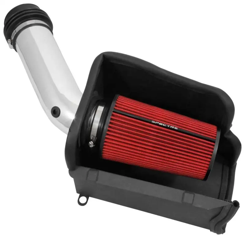 Spectre Polished Air Intake Kit Red Filter 1994-1997 Ford Super Duty 7.3L Diesel