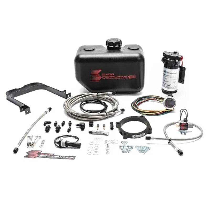 Snow Performance Stage 2 Boost Cooler Challenger Charger Hellcat Water Injection Kit SS Braided Line & 4AN Fittings