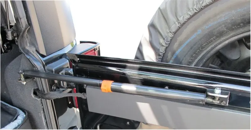 Rampage 2007-2010 Jeep Wrangler JK Rear Door Heavy Duty Gas Strut Black