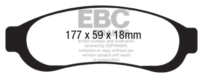 EBC Yellowstuff Rear Brake Pads 05-07 Ford F350 Super Duty 5.4L DRW 2WD Towing