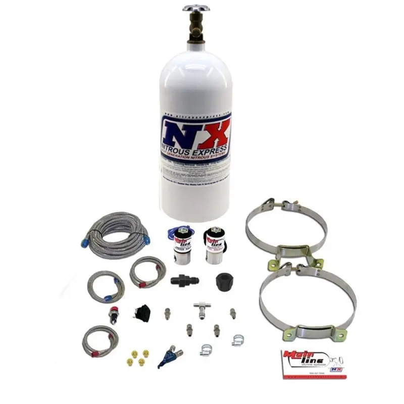 Nitrous Express Mainline EFI Single Nozzle Nitrous Kit 10lb Bottle Fuel Injection