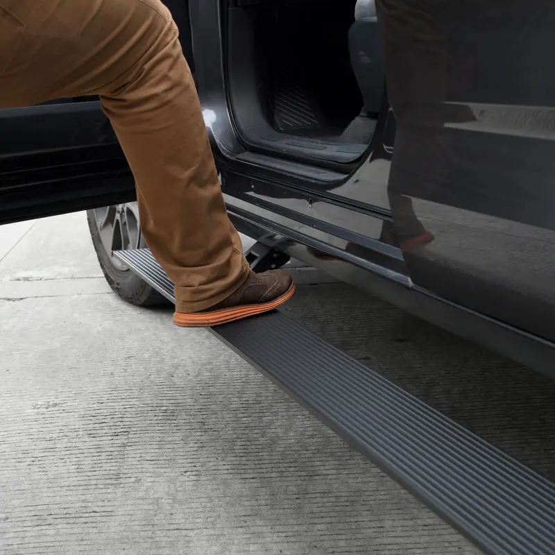 RealTruck VoltStep Electric Running Board Kit 2015-2020 Cadillac Escalade 4-Door Textured Black Go Rhino