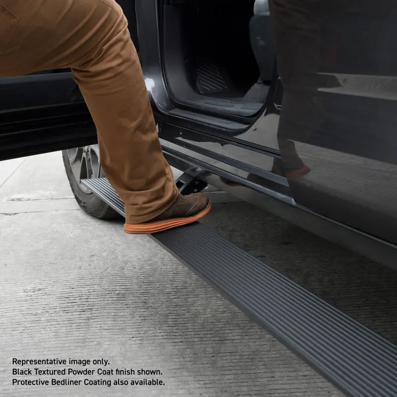 RealTruck VoltStep Electric Running Board Kit 2015-2020 Cadillac Escalade 4-Door Bedliner Coating Go Rhino