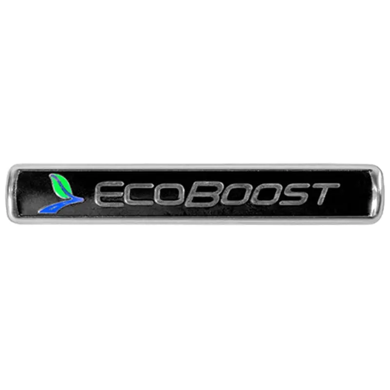 Ford Racing Black/Silver EcoBoost Emblem 3-1/2in x 9/16in Set 2