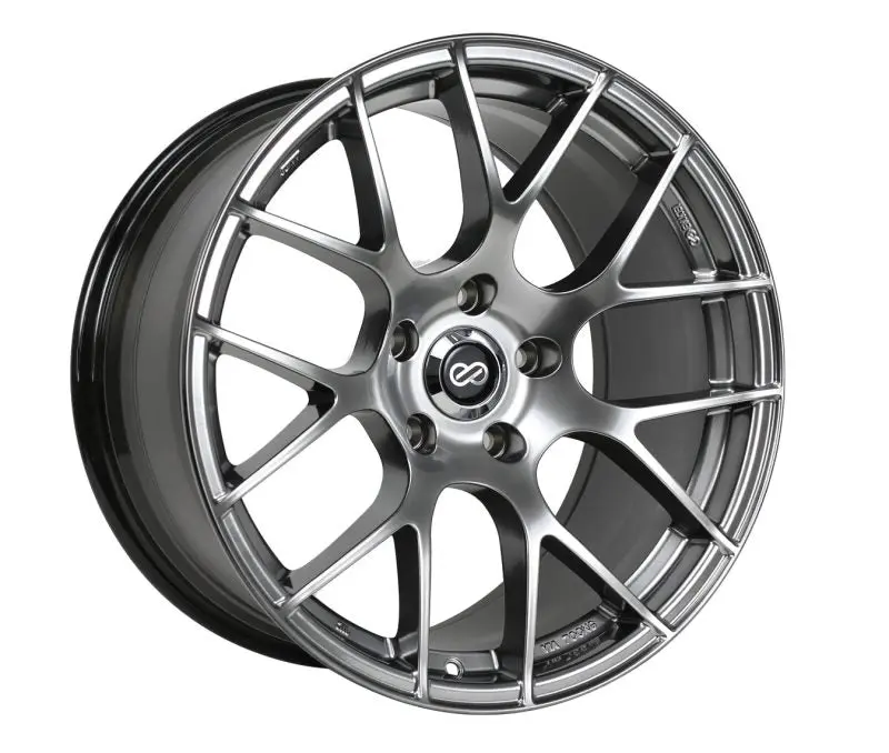 Enkei Raijin 18x8 Hyper Silver Wheel 5x112 Bolt Pattern 45mm Offset 72.6 Bore Diameter