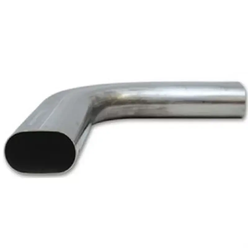 Granatelli 3in Oval Stainless Steel Horizontal 90 Deg Bend 4.5in Bend Radius Tubing Granatelli Motor Sports