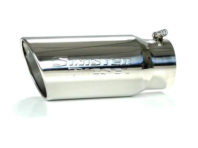 Sinister Diesel Universal Polished 304 Stainless Steel Exhaust Tip 4in to 5in