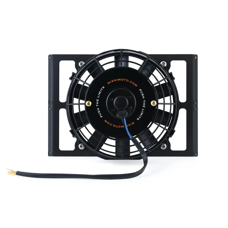 Mishimoto Universal 10in. Heavy-Duty Oil Cooler Fan Shroud - Micro Wrinkle Black - Universal Fit
