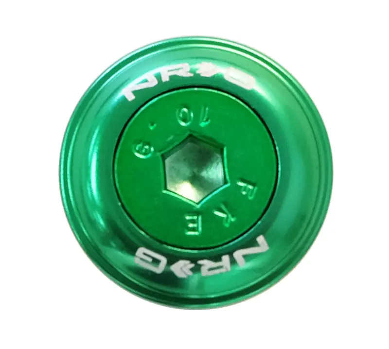 NRG Fender Washer Kit Color Matched M6 Bolt Rivets Plastic Green - Set 10