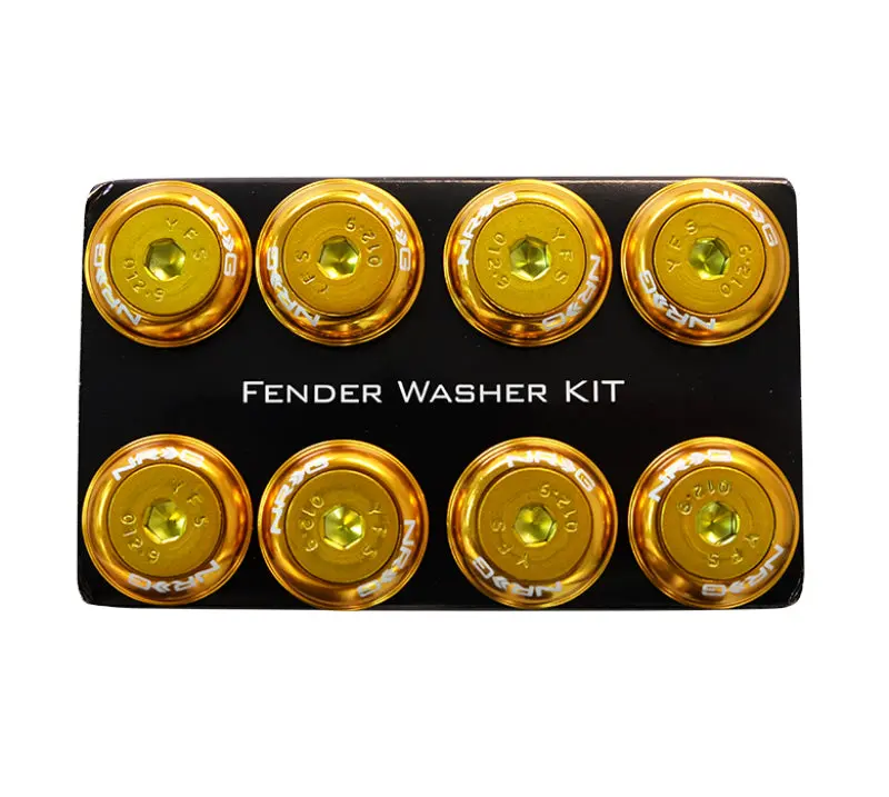NRG Fender Washer Kit Color Matched M8 Bolt Rivets Plastic Rose Gold - Set 8