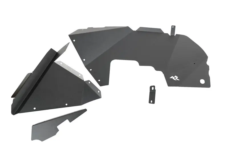 Rugged Ridge Inner Fender Liners Front Aluminum Black 2018-2020 Jeep Wrangler JL
