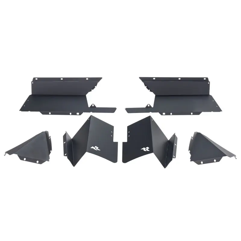 Rugged Ridge Inner Fender Liners Rear Aluminum Black 2020-2021 Jeep Gladiator JT