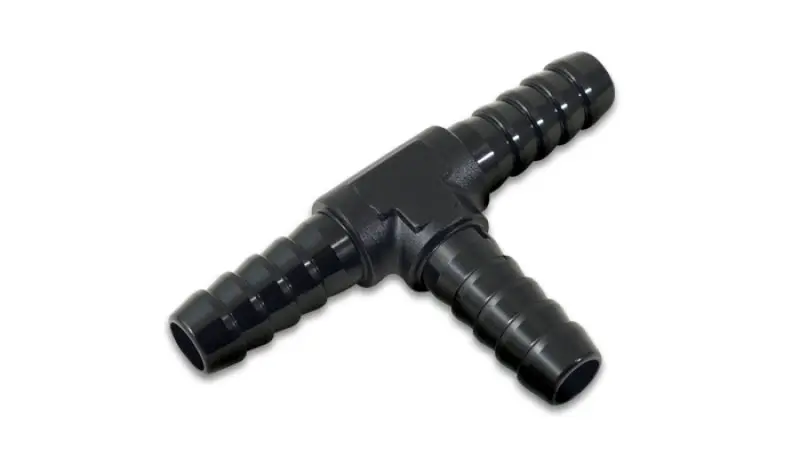 Vibrant 1/8in Barbed Tee Adapter Black Anodized