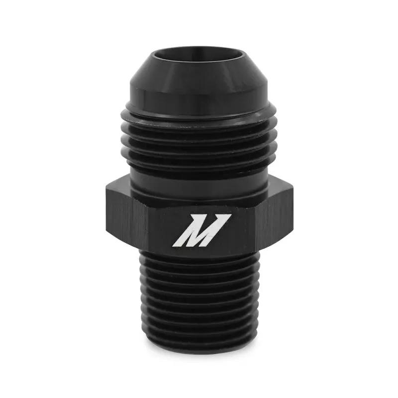 Mishimoto Aluminum -8AN to 1/4 NPT Fitting Black Threaded Pipe Connections