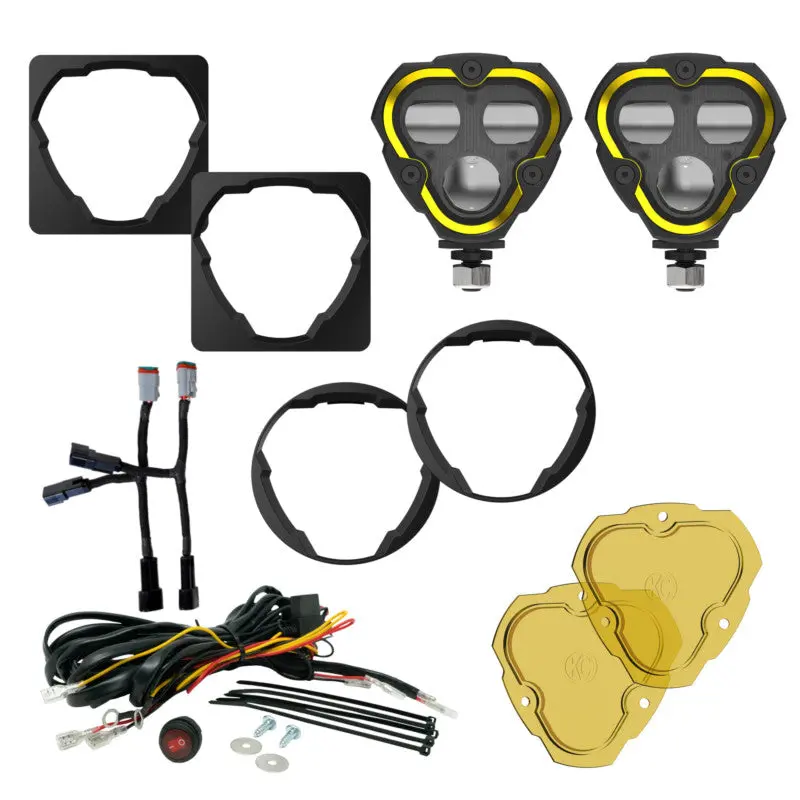 KC HiLiTES FLEX ERA 3 Dual Mode SAE Fog Lights 2-Light Master Kit Toyota Aftermarket Bumper
