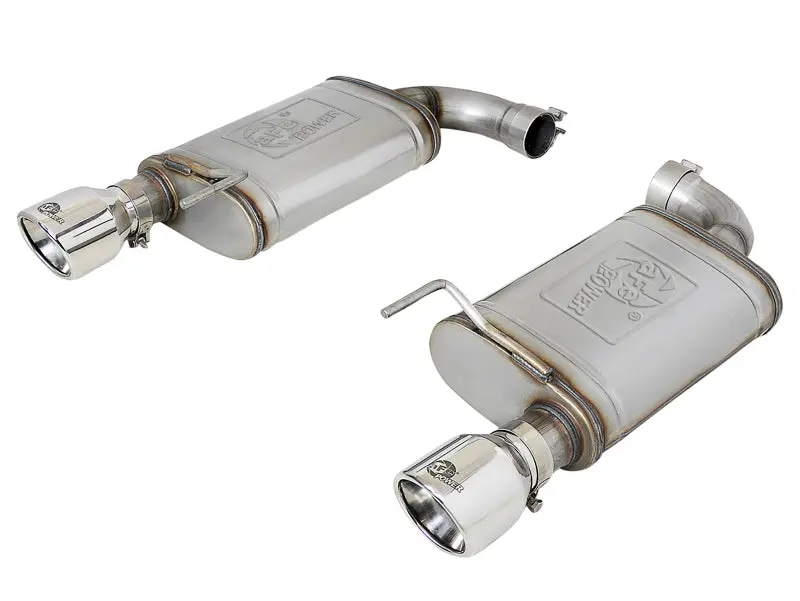 aFe MACH Force-Xp Stainless Steel Axle Back Exhaust Polished Tips 15-17 Ford Mustang GT V8 5.0L