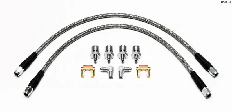 Wilwood Flexline Brake Line Kit 1965-1969 Ford Mustang Front - Stainless Steel