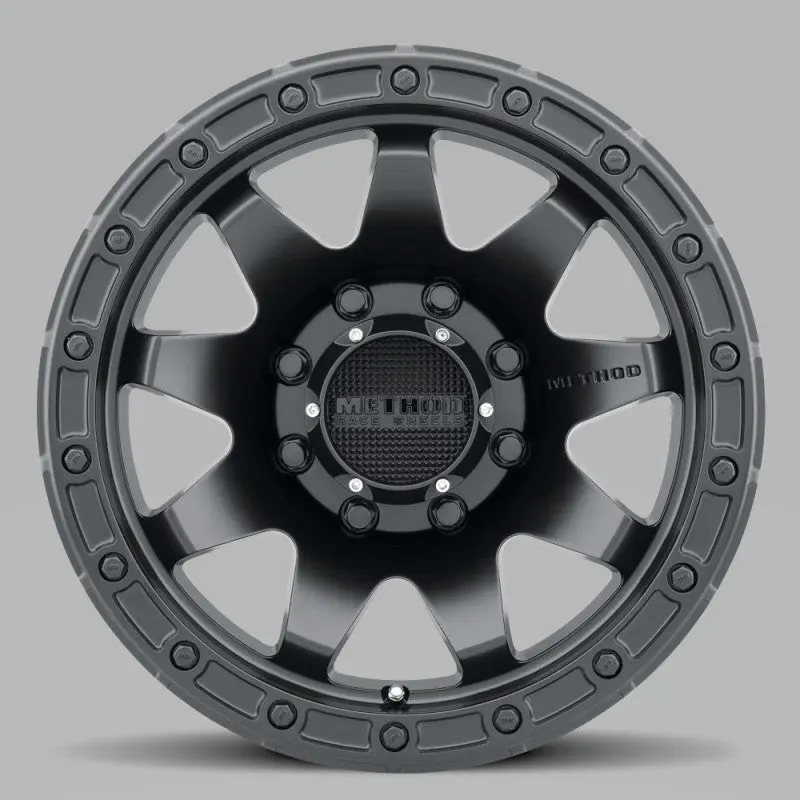 Method MR317 17x8.5 0mm Offset 8x170 130.81mm CB Matte Black Wheel Ford Super Duty Method Wheels
