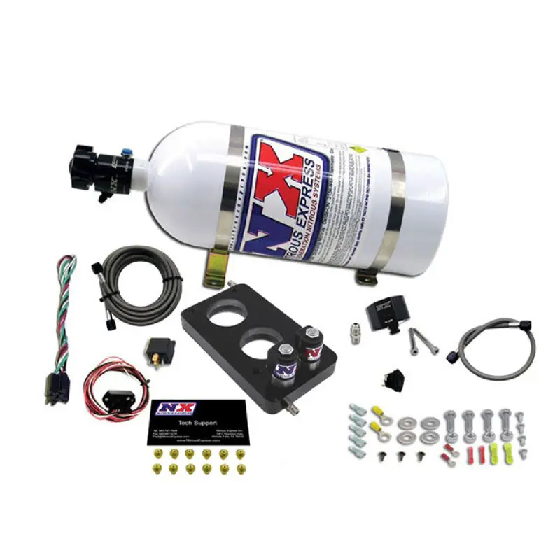 Nitrous Express 05-10 Ford Mustang 4.6L 3 Valve Nitrous Plate Kit 50-150HP 10lb Bottle