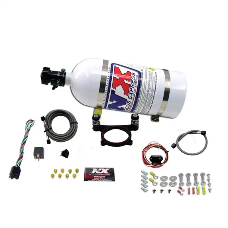 Nitrous Express 11-15 Ford Mustang GT 5.0L Coyote 4 Valve Nitrous Plate Kit 50-200HP 10lb Bottle