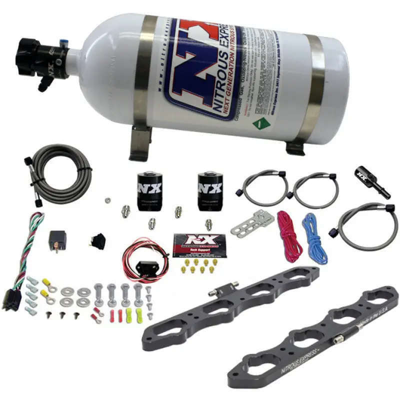 Nitrous Express Ford Coyote 5.0L V8 Nitrous Wet Port Plate Kit 10lb Bottle