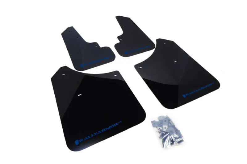 Rally Armor 2003-2008 Subaru Forester Black UR Mud Flaps Blue Logo