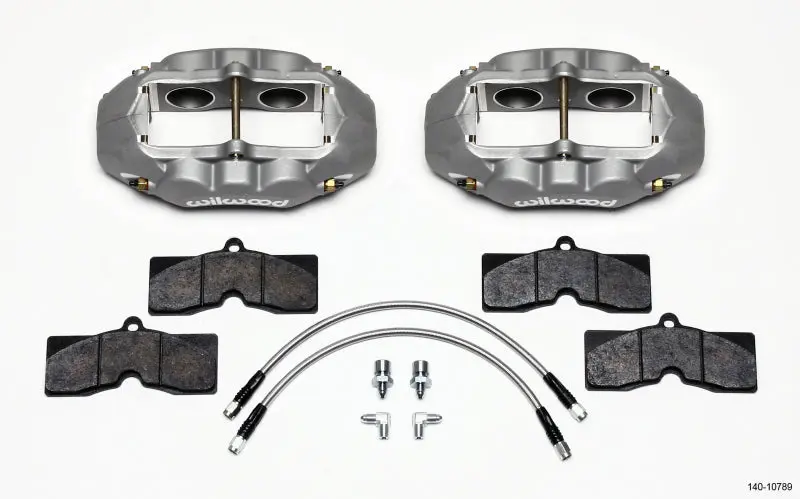 Wilwood D8-4 Front Caliper Brake Kit Clear Corvette C2 C3 1965-1982