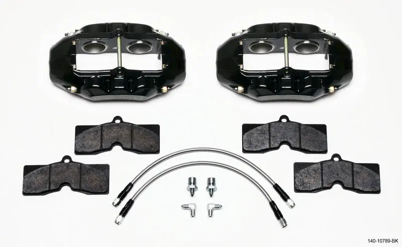 Wilwood D8-4 Front Caliper Brake Kit Black Corvette C2 C3 1965-1982