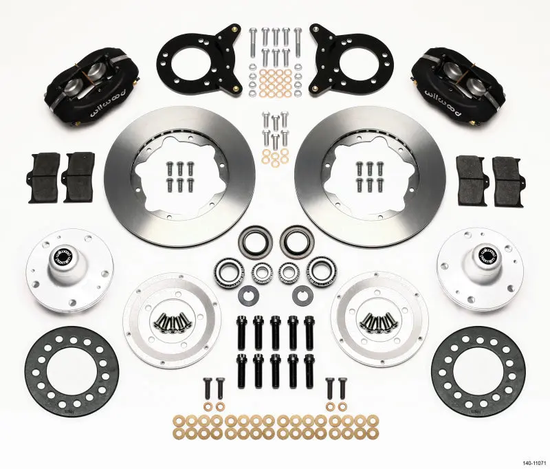 Wilwood Forged Dynalite Front Brake Kit 11.00in 1965-1969 Mustang Disc & Drum Spindle