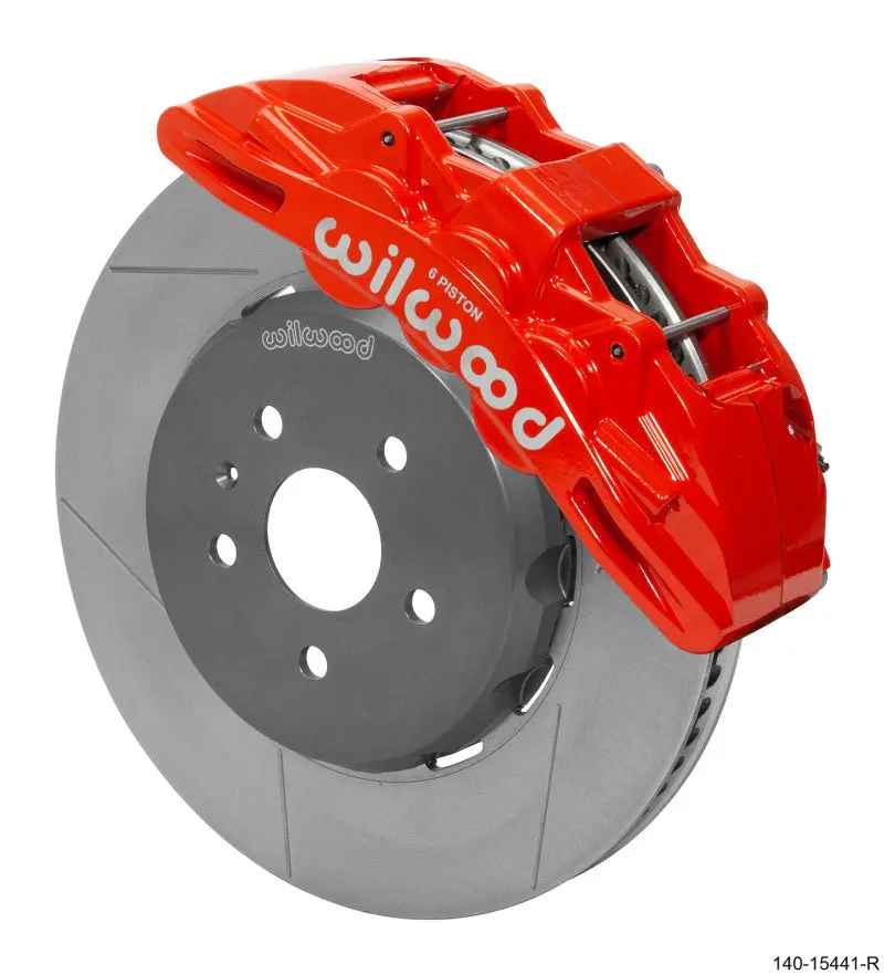 Wilwood SX6R Front Brake Kit 15in Lug Drive Red Rotor Lines 16-19 Chevrolet Camaro