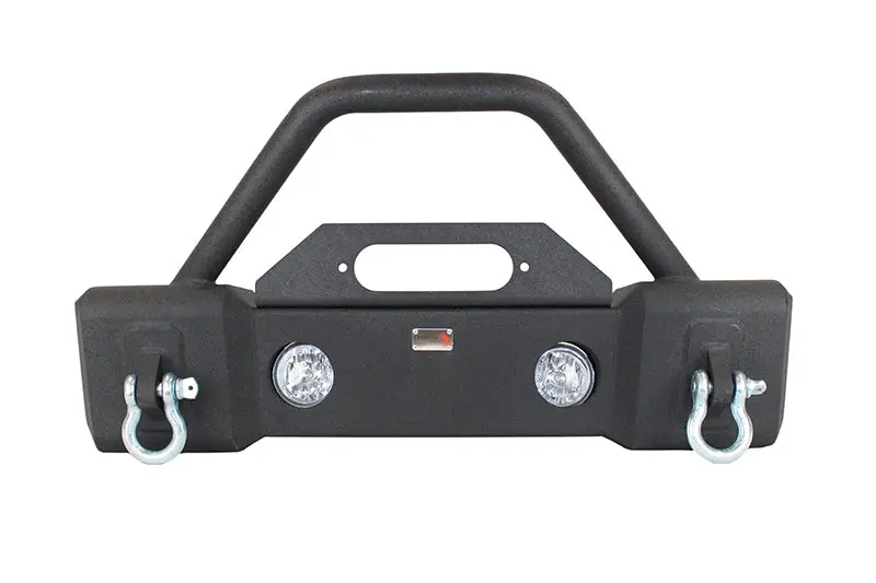 Fishbone Offroad 07-18 Jeep Wrangler JK Stubby Bumper Tube Guard Black Textured Powdercoated