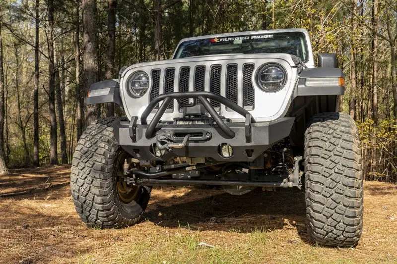 Rugged Ridge HD Stubby Front Bumper 07-18 Jeep Wrangler JK 18-20 JL 2020 JT