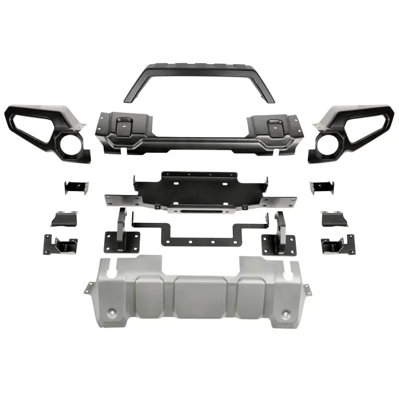 Rugged Ridge Venator Front Bumper Overrider and Winch Tray Jeep JL