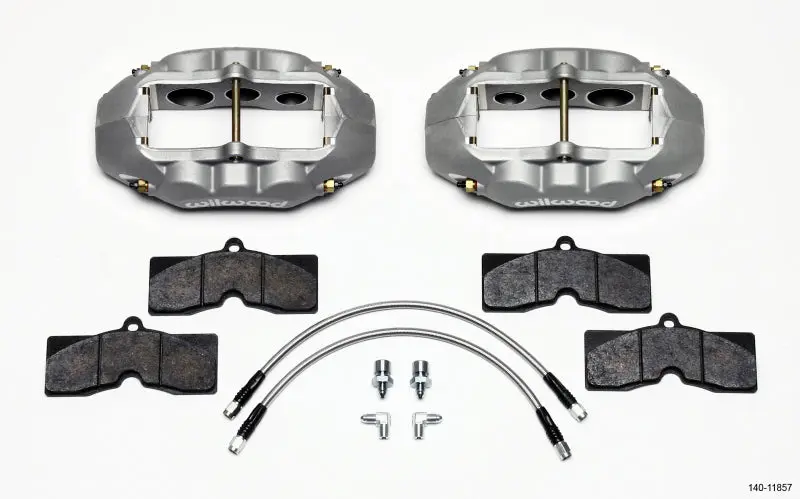 Wilwood D8-6 Front Caliper Kit Clear Corvette C2 C3 1965-1982