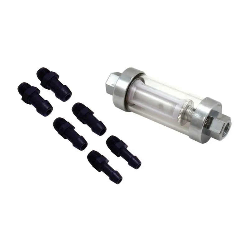 Spectre Premium Clearview Fuel Filter 1/4in 5/16in 3/8in Barb Fittings