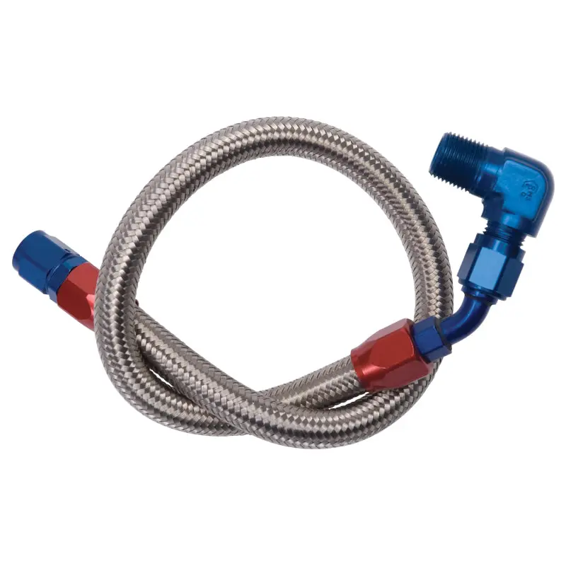 Edelbrock Braided Stainless Fuel Line BBC Compatible 8134 - High Pressure Fuel System