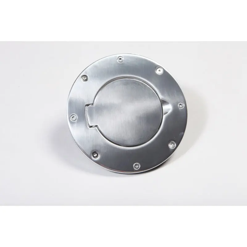 Rugged Ridge Polished Aluminum Non-Locking Gas Cap Door 1997-2006 Jeep Wrangler TJ
