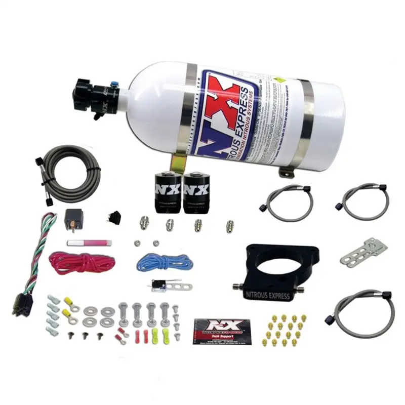 Nitrous Express GM LS 78mm 3-Bolt Nitrous Plate Kit 50-350HP 10lb Bottle