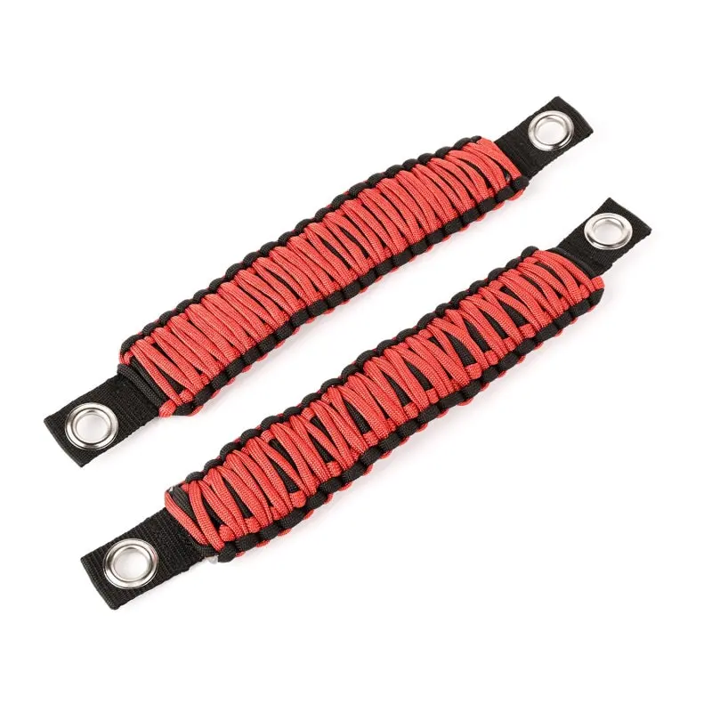 Rugged Ridge Paracord -Pillar Grab Handle Red 07-18 Jeep Wrangler JK