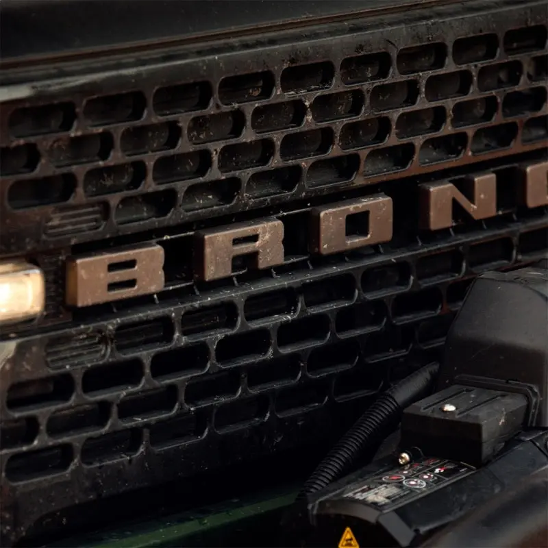 Ford Racing 2021+ Bronco Grille Lettering Overlay Kit - Bronze Custom Upgrade