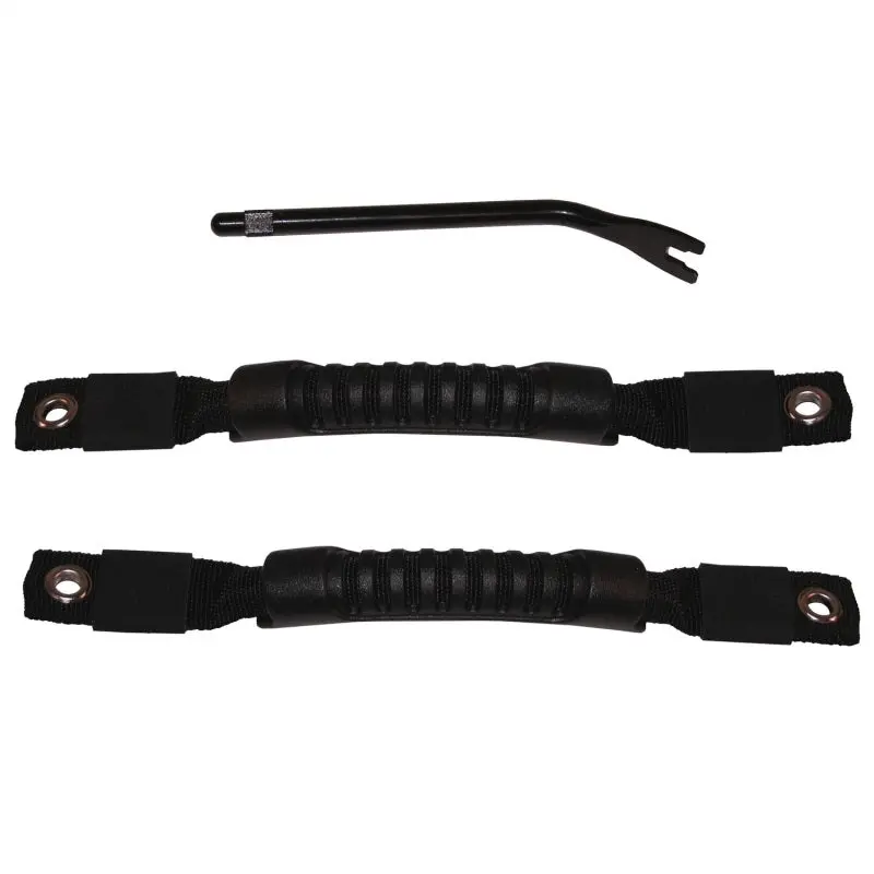 Rugged Ridge Black Door Pull Straps 1997-2006 Jeep Wrangler TJ