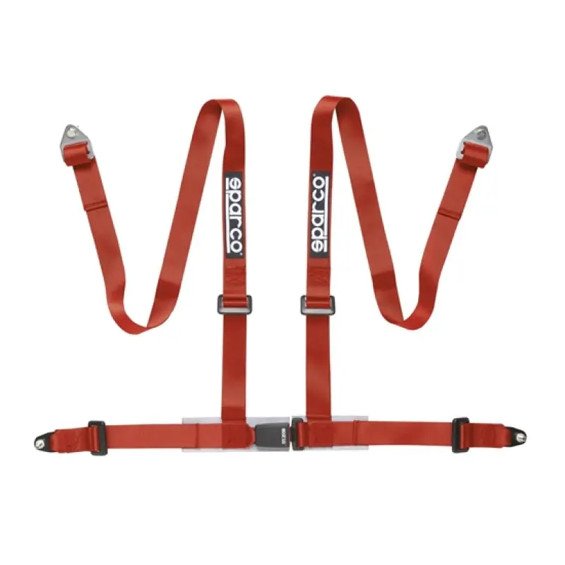 Sparco 2 Inch Red 4 Point Built- Racing Harness Belt
