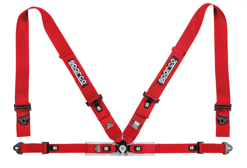 Sparco 4 Point 3in/2in Competition Harness Red Racing